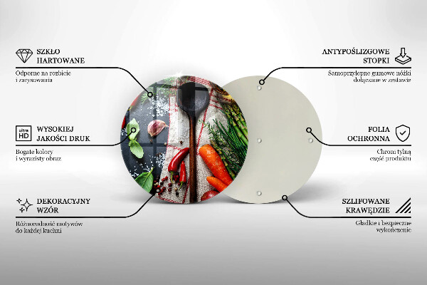 Kuchynská doska zo skla Kuchynské jedlo