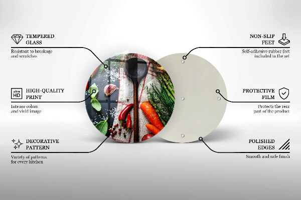 Kuchynská doska zo skla Kuchynské jedlo