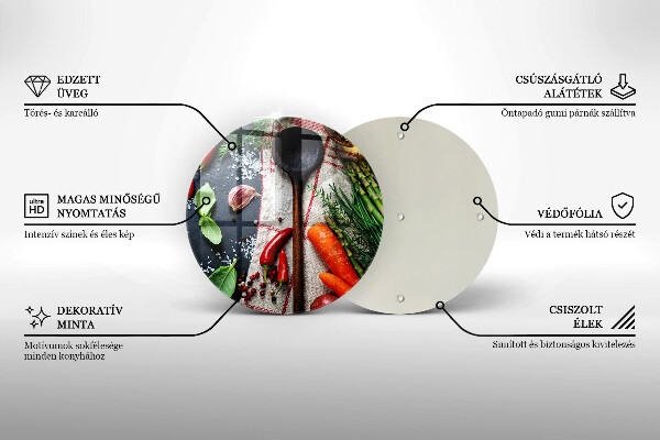 Kuchynská doska zo skla Kuchynské jedlo