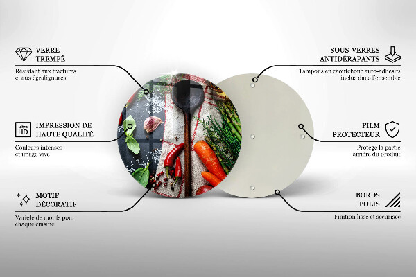 Kuchynská doska zo skla Kuchynské jedlo