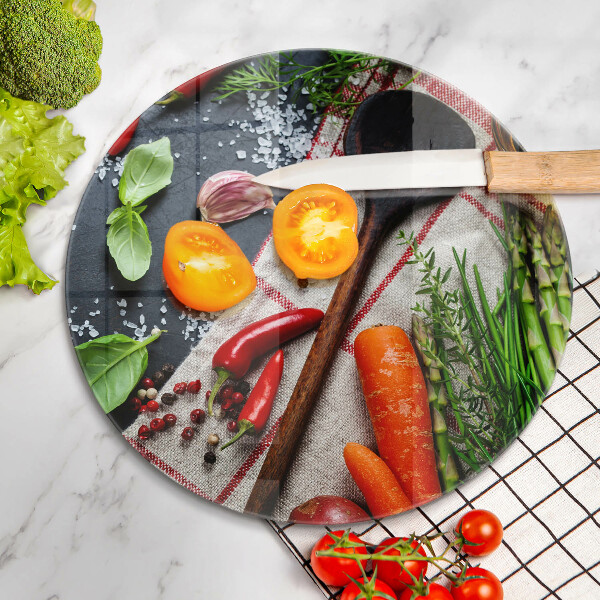 Kuchynská doska zo skla Kuchynské jedlo