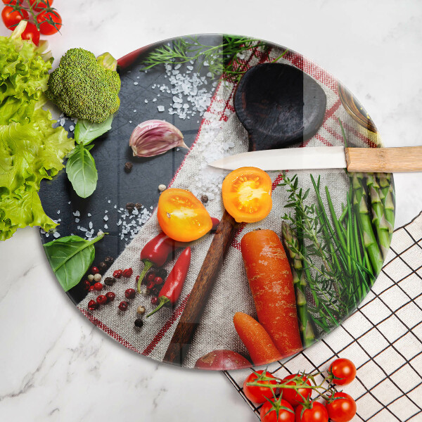 Kuchynská doska zo skla Kuchynské jedlo