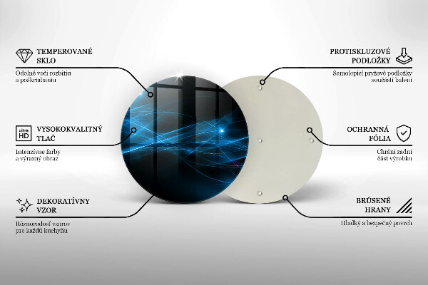 Kuchynská doska zo skla Abstraktný modrý dym