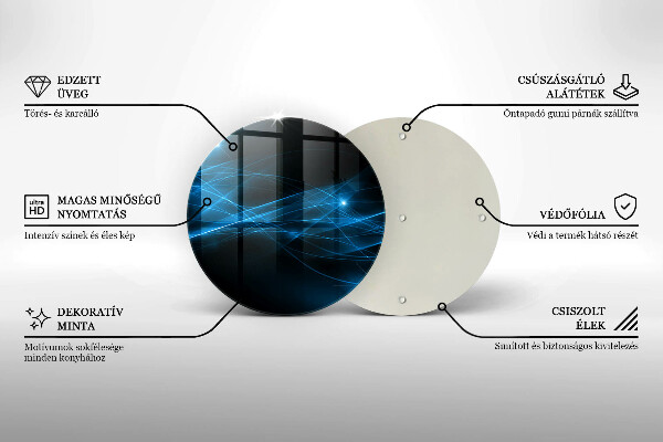 Kuchynská doska zo skla Abstraktný modrý dym
