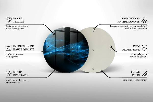 Kuchynská doska zo skla Abstraktný modrý dym