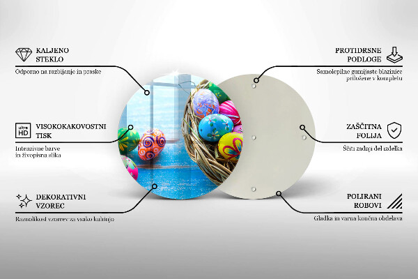 Kuchynská doska veľká zo skla Veľkonočné vajíčka Veľkonočné vajíčka