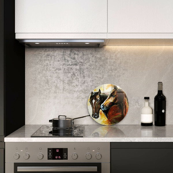 Kuchynská doska zo skla Zvieratá kone