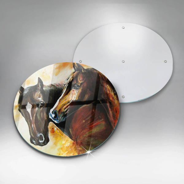 Kuchynská doska zo skla Zvieratá kone