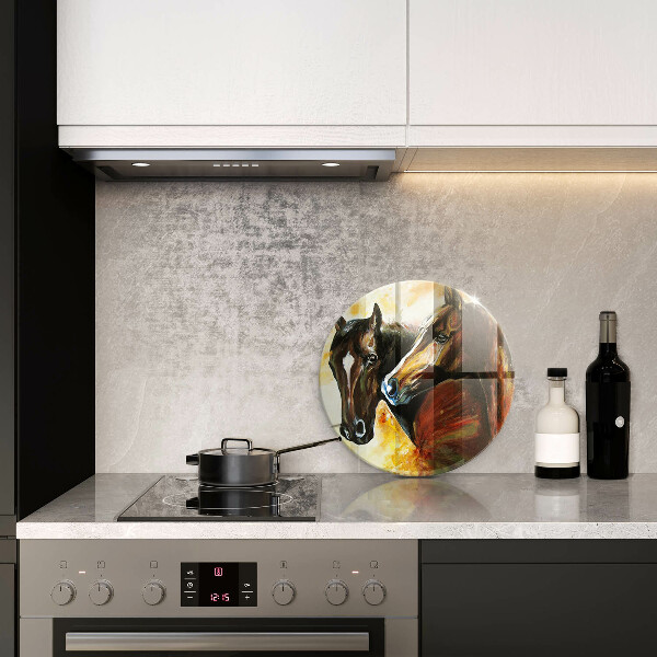 Kuchynská doska zo skla Zvieratá kone