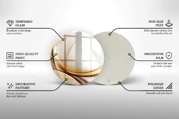 Kuchynská doska zo skla Abstraktné tvary