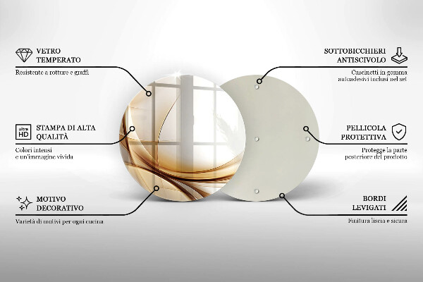 Kuchynská doska zo skla Abstraktné tvary