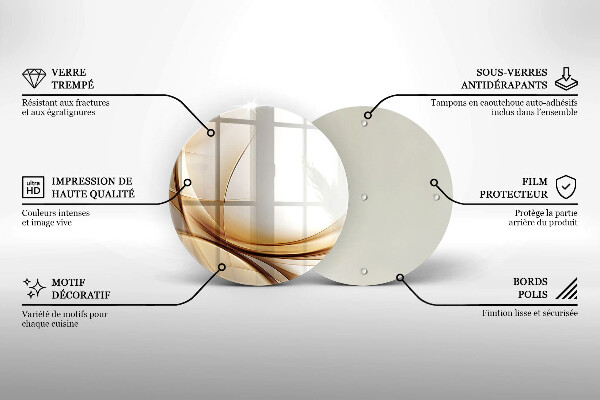 Kuchynská doska zo skla Abstraktné tvary