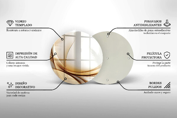 Kuchynská doska zo skla Abstraktné tvary