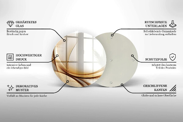 Kuchynská doska zo skla Abstraktné tvary