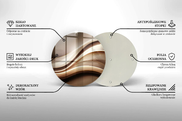 Kuchynská doska zo skla Abstrakcia jemné línie