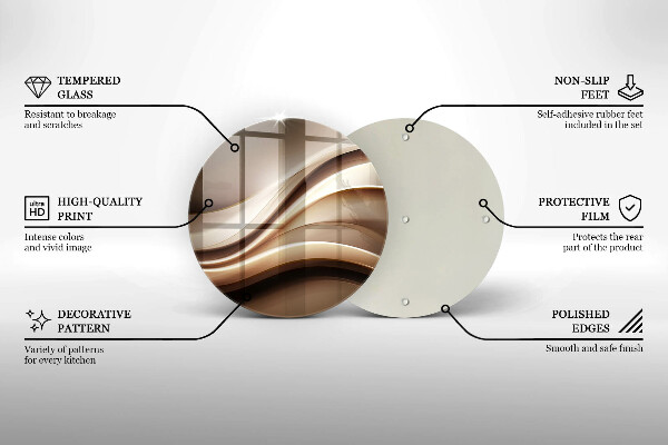 Kuchynská doska zo skla Abstrakcia jemné línie