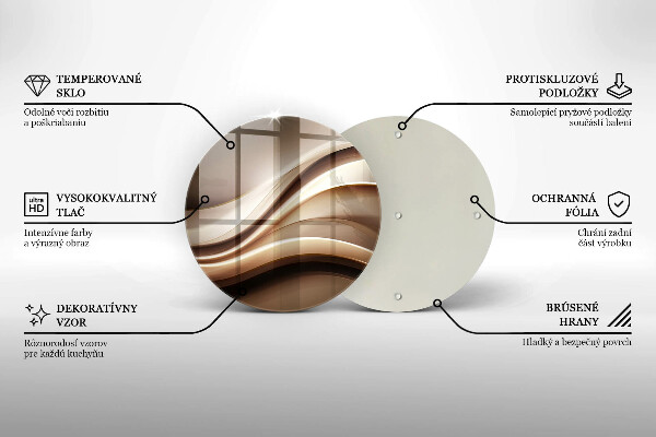 Kuchynská doska zo skla Abstrakcia jemné línie