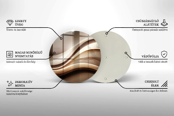 Kuchynská doska zo skla Abstrakcia jemné línie