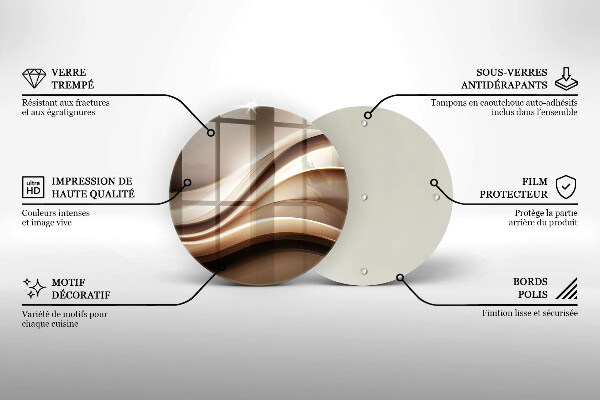 Kuchynská doska zo skla Abstrakcia jemné línie