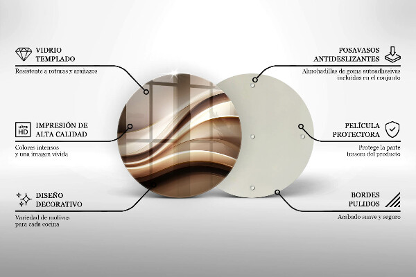 Kuchynská doska zo skla Abstrakcia jemné línie