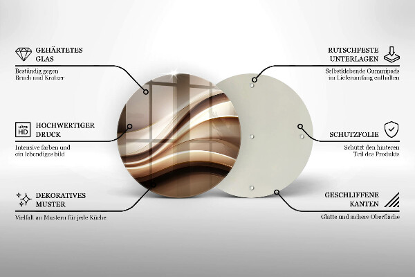 Kuchynská doska zo skla Abstrakcia jemné línie
