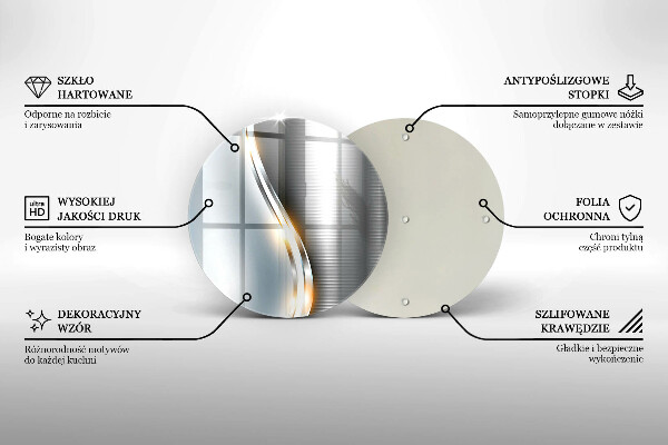 Kuchynská doska zo skla Kovové umenie