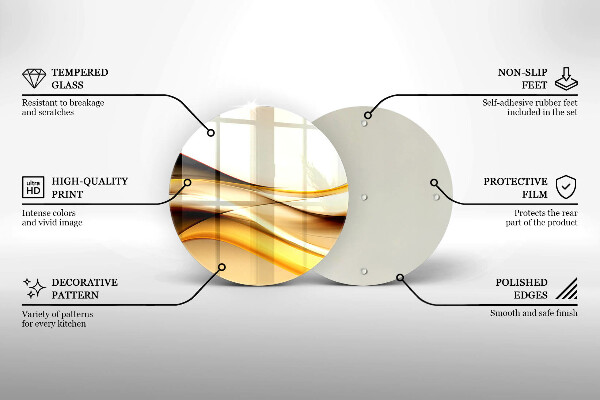 Kuchynská doska zo skla Abstraktné dymové čiary