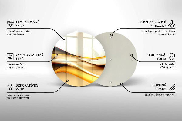 Kuchynská doska zo skla Abstraktné dymové čiary