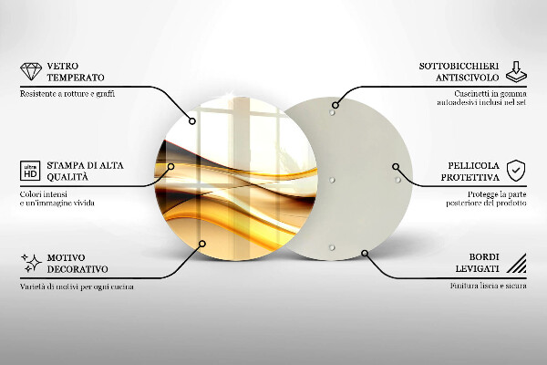 Kuchynská doska zo skla Abstraktné dymové čiary
