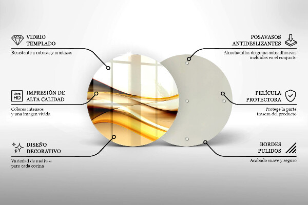 Kuchynská doska zo skla Abstraktné dymové čiary