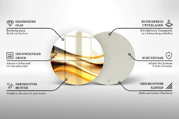 Kuchynská doska zo skla Abstraktné dymové čiary