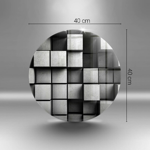 Kuchynská doska zo skla Abstraktné 3D štvorce