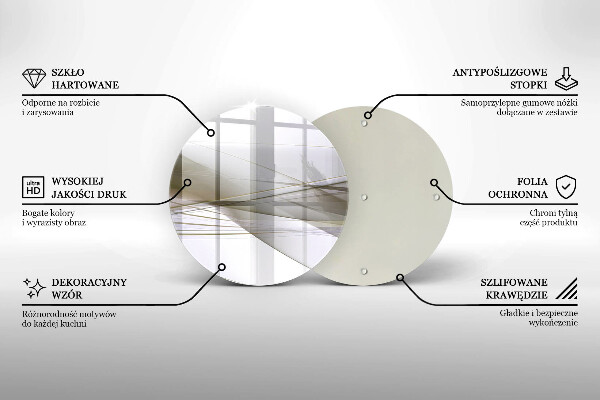 Kuchynská doska zo skla Dizajn abstraktných línií