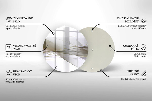 Kuchynská doska zo skla Dizajn abstraktných línií