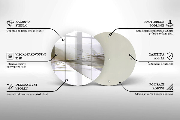 Kuchynská doska zo skla Dizajn abstraktných línií