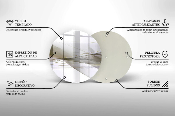 Kuchynská doska zo skla Dizajn abstraktných línií