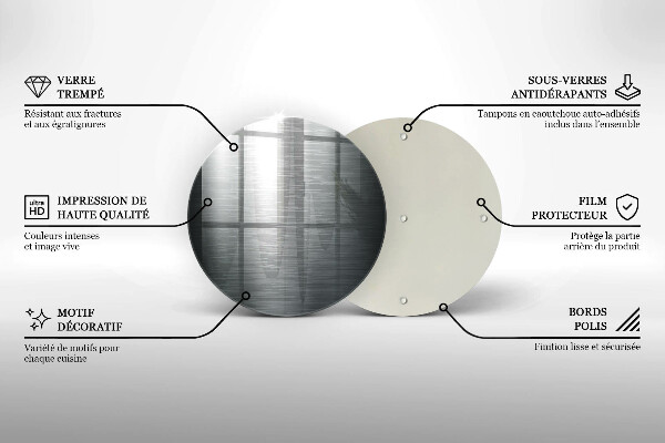 Kuchynská doska zo skla Kovová textúra