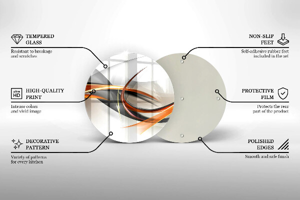 Kuchynská doska zo skla Moderné tvary