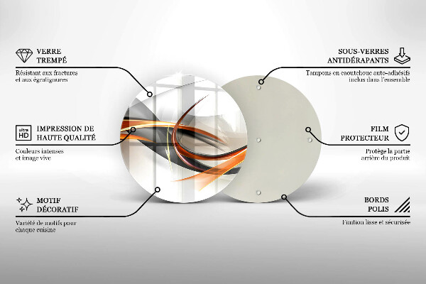 Kuchynská doska zo skla Moderné tvary