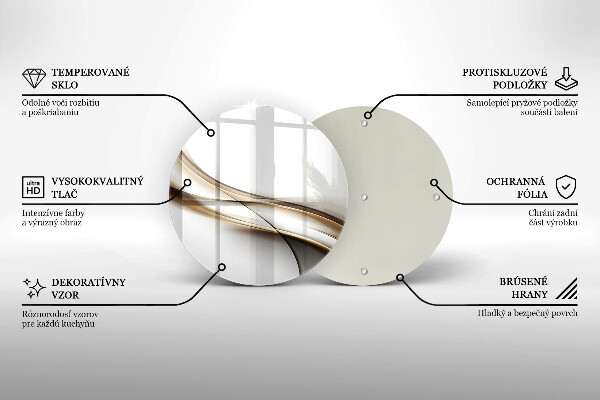 Kuchynská doska zo skla Mäkké línie abstrakcie