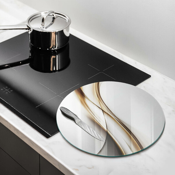 Kuchynská doska zo skla Mäkké línie abstrakcie