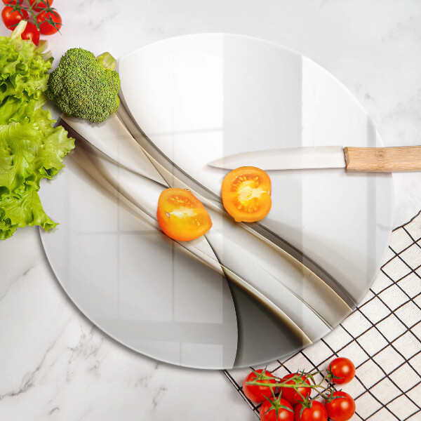 Kuchynská doska zo skla Mäkké línie abstrakcie