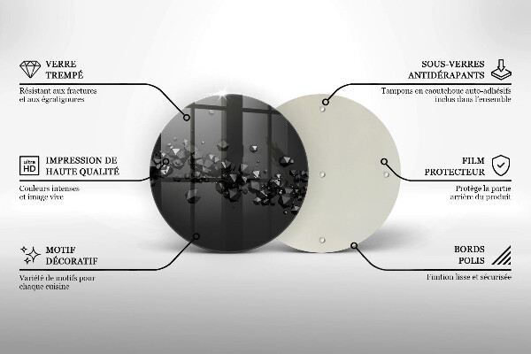 Kuchynská doska zo skla 3D abstrakcia tvarov