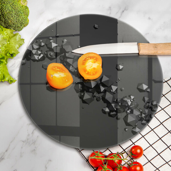 Kuchynská doska zo skla 3D abstrakcia tvarov