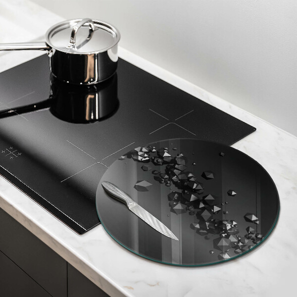 Kuchynská doska zo skla 3D abstrakcia tvarov