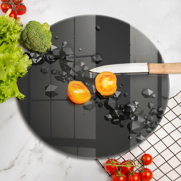 Kuchynská doska zo skla 3D abstrakcia tvarov