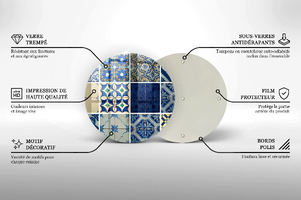 Kuchynská doska zo skla Dekoratívne dlaždice dlaždice