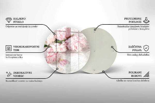 Kuchynská doska zo skla Jemné kvety ruží