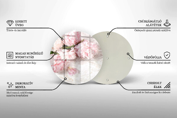 Kuchynská doska zo skla Jemné kvety ruží
