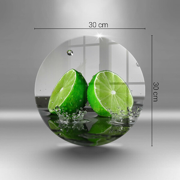 Kuchynská doska zo skla Šťavnaté limetky a voda